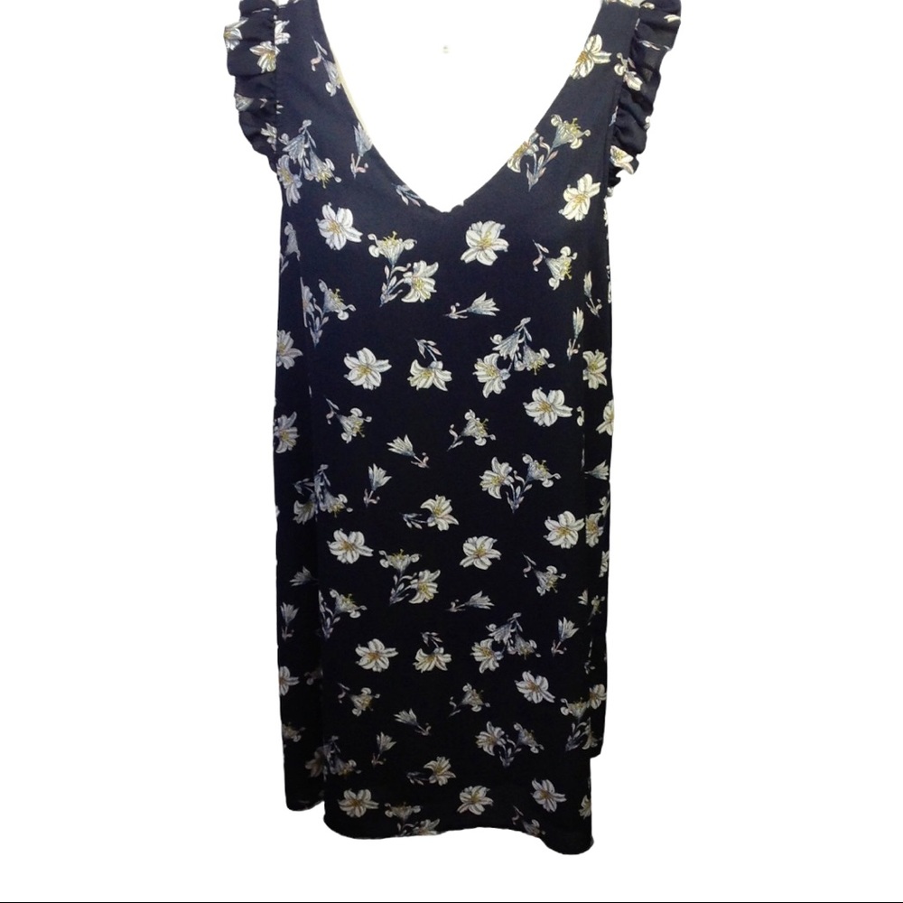 Belle Vere Navy floral shift dress size 6 NWOT